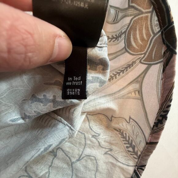 Ted Baker London Canwe Slim Fit Floral Short Sleeve Button-Up Shirt Size 5 (XL) - Picture 9 of 16